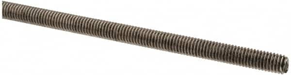 Made in USA - #10-32 UNF (Fine), 3' Long, Stainless Steel Threaded Rod - Right Hand Thread - Americas Industrial Supply