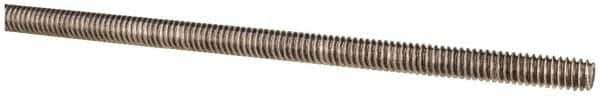 Made in USA - 1/4-20 UNC (Coarse), 3' Long, Stainless Steel Threaded Rod - Right Hand Thread - Americas Industrial Supply