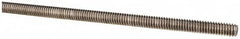 Made in USA - 1/4-20 UNC (Coarse), 3' Long, Stainless Steel Threaded Rod - Right Hand Thread - Americas Industrial Supply