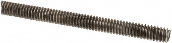 Made in USA - 1/4-20 UNC (Coarse), 6' Long, Stainless Steel Threaded Rod - Right Hand Thread - Americas Industrial Supply