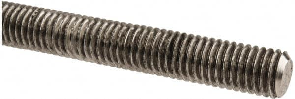 Made in USA - 1/2-13 UNC (Coarse), 6' Long, Stainless Steel Threaded Rod - Right Hand Thread - Americas Industrial Supply