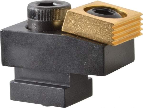 Mitee-Bite 1.94" OAL, 9/16" T slot, 17,792.89 N Holding Force, Steel, T Slot Toe Clamp 0.62" Body Height, 1" Jaw Wide x 0.38" Jaw Height, 1" Overall Height, 1.12" Wide - Americas Industrial Supply