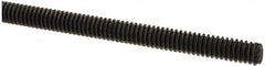 Value Collection - 1/4-20 UNC (Coarse), 6' Long, Medium Carbon Steel Threaded Rod - Black Oxide Finish, Right Hand Thread - Americas Industrial Supply