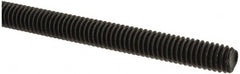 Value Collection - 5/16-18 UNC (Coarse), 6' Long, Medium Carbon Steel Threaded Rod - Black Oxide Finish, Right Hand Thread - Americas Industrial Supply