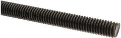 Value Collection - 3/8-16 UNC (Coarse), 6' Long, Medium Carbon Steel Threaded Rod - Black Oxide Finish, Right Hand Thread - Americas Industrial Supply