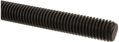 Value Collection - 1/2-13 UNC (Coarse), 6' Long, Medium Carbon Steel Threaded Rod - Black Oxide Finish, Right Hand Thread - Americas Industrial Supply