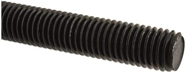 Value Collection - 5/8-11 UNC (Coarse), 6' Long, Medium Carbon Steel Threaded Rod - Black Oxide Finish, Right Hand Thread - Americas Industrial Supply