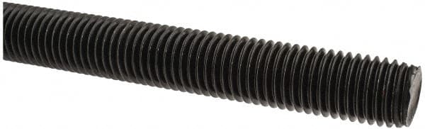 Value Collection - 3/4-10 UNC (Coarse), 6' Long, Medium Carbon Steel Threaded Rod - Black Oxide Finish, Right Hand Thread - Americas Industrial Supply
