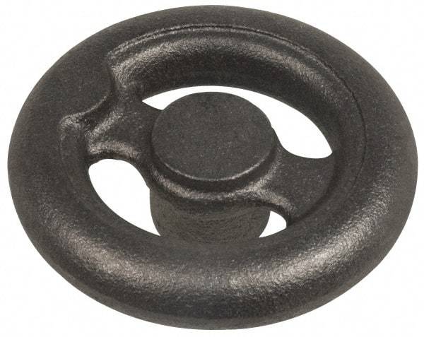 Made in USA - 10", Straight Handwheel - 2-1/4" Hub, Cast Iron, Plain Finish - Americas Industrial Supply