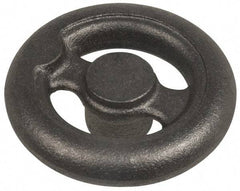 Made in USA - 10", Offset Handwheel - 2-1/8" Hub, Cast Iron, Plain Finish - Americas Industrial Supply