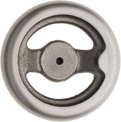 Made in USA - 4", Offset Handwheel - 1-1/8" Hub, Cast Iron, Plain Finish - Americas Industrial Supply
