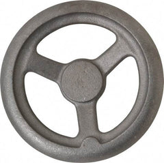 Made in USA - 7", Offset Handwheel - 1-5/8" Hub, Cast Iron, Plain Finish - Americas Industrial Supply