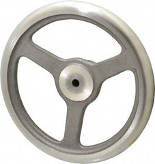 Made in USA - 10", Offset Handwheel - 2-1/8" Hub, Cast Iron, Plain Finish - Americas Industrial Supply