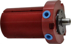 De-Sta-Co - 90 Lb Clamping Force, Right Hand Swing, 21.5mm Total Stroke, Single-Acting Pneumatic Swing Clamp - 1/8 NPT Port, 85.3mm Body Length x 76.2mm Body Width, 2.01 Cu In (Clamp), 2.26 Cu In (Unclamp), 130 Max psi - Americas Industrial Supply