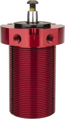 De-Sta-Co - 90 Lb Clamping Force, Left Hand Swing, 31.75mm Total Stroke, Single-Acting Pneumatic Swing Clamp - 1/8 NPT Port, 85.3mm Body Length x 76.2mm Body Width, 2.01 Cu In (Clamp), 2.26 Cu In (Unclamp), 130 Max psi - Americas Industrial Supply