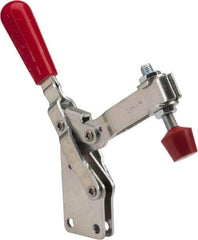De-Sta-Co - 600 Lb Holding Capacity, Vertical Handle, Manual Hold Down Toggle Clamp - 58° Handle Movement, 103° Bar Opening, U-Bar, Straight Base, Electro-Plated Zinc, Carbon Steel - Americas Industrial Supply