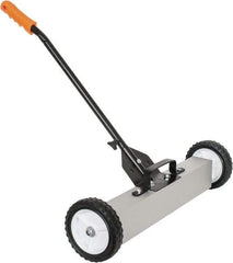 Shields Magnetics - 24" Long Push Magnetic Sweeper with Wheels - 6-13/16" Wide x 13" High x 48" Long, 7" Wheel Diam, 3/4 to 1-1/2" Clearance - Americas Industrial Supply