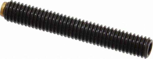 J.W. Winco - M6x1.00 Metric Coarse, 40mm Length of Thread, Soft Tip Point Set Screw - Grade 5.8 Steel, 3mm Key - Americas Industrial Supply