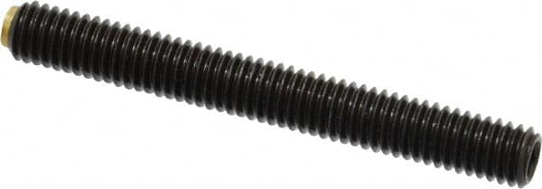 J.W. Winco - M6x1.00 Metric Coarse, 50mm Length of Thread, Soft Tip Point Set Screw - Grade 5.8 Steel, 3mm Key - Americas Industrial Supply