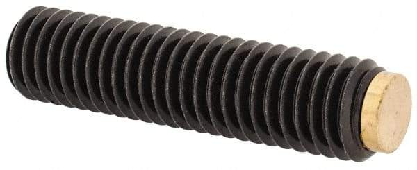 J.W. Winco - M8x1.25 Metric Coarse, 32mm Length of Thread, Soft Tip Point Set Screw - Grade 5.8 Steel, 4mm Key - Americas Industrial Supply