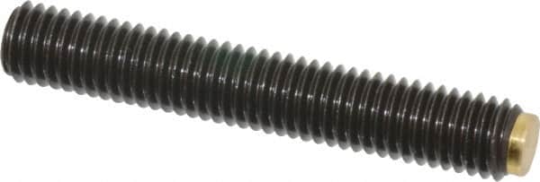 J.W. Winco - M8x1.25 Metric Coarse, 50mm Length of Thread, Soft Tip Point Set Screw - Grade 5.8 Steel, 4mm Key - Americas Industrial Supply