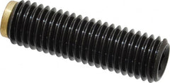 J.W. Winco - M12x1.75 Metric Coarse, 40mm Length of Thread, Soft Tip Point Set Screw - Grade 5.8 Steel, 6mm Key - Americas Industrial Supply