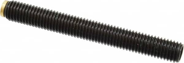 J.W. Winco - M12x1.75 Metric Coarse, 100mm Length of Thread, Soft Tip Point Set Screw - Grade 5.8 Steel, 6mm Key - Americas Industrial Supply