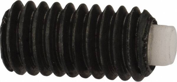 J.W. Winco - M4x0.70 Metric Coarse, 8mm Length of Thread, Soft Tip Point Set Screw - Grade 5.8 Steel, 2mm Key - Americas Industrial Supply