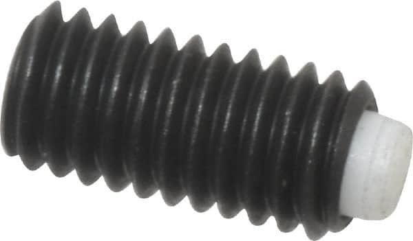 J.W. Winco - M6x1.00 Metric Coarse, 12mm Length of Thread, Soft Tip Point Set Screw - Grade 5.8 Steel, 3mm Key - Americas Industrial Supply
