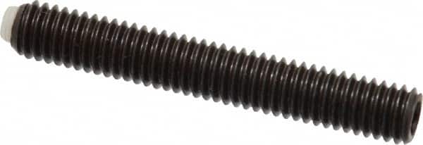 J.W. Winco - M6x1.00 Metric Coarse, 40mm Length of Thread, Soft Tip Point Set Screw - Grade 5.8 Steel, 3mm Key - Americas Industrial Supply