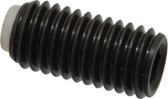 J.W. Winco - M10x1.50 Metric Coarse, 20mm Length of Thread, Soft Tip Point Set Screw - Grade 5.8 Steel, 5mm Key - Americas Industrial Supply