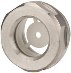 J.W. Winco - M27x1.5 Thread, 30mm Distance Across Flats, Aluminum Oil Level Sight Glasses - 32mm Flange Diameter, 8mm Head Height, 9mm Length Under Head - Americas Industrial Supply