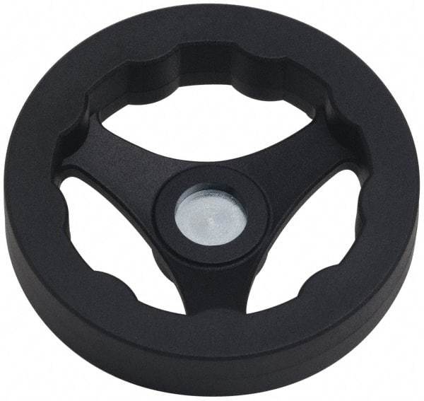 J.W. Winco - 125mm, Handwheel - 24mm Hub, Plastic, Plain Finish - Americas Industrial Supply