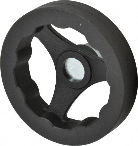 J.W. Winco - 100mm, Handwheel - 24mm Hub, Plastic, Plain Finish - Americas Industrial Supply