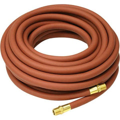 Reelcraft - 1/2" ID x 3/4" OD 50' Long Multipurpose Air Hose - MNPTF x MNPTF Ends, 300 Working psi, 150 to 0°F, 1/2 x 3/8" Fitting, Red - Americas Industrial Supply