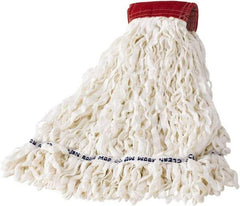 Rubbermaid - 5" Green Head Band, Small Blended Fiber Loop End Mop Head - 4 Ply, Clamp Jaw Connection - Americas Industrial Supply