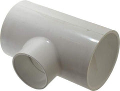 Value Collection - 3 x 3 x 2" PVC Plastic Pipe Reducing Tee - Schedule 40, All Slip End Connections - Americas Industrial Supply
