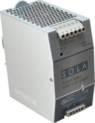 Sola/Hevi-Duty - 92 Watt, 3.8 Amp, 230 VAC Input, 24 VDC Output, DIN Rail Power Supply - 2.56 Inch Wide x 4.55 Inch Deep x 4.88 Inch High, Up to 88% Efficiency, 14 to 140°F, Green LED - Americas Industrial Supply