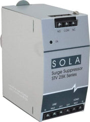 Sola/Hevi-Duty - 2.56 Inch Long x 4.87 Inch Wide x 4-3/4 Inch Deep, Hardwired Surge Protector - DIN Rail Mount, 120 V, 50 kA Surge Protection - Americas Industrial Supply