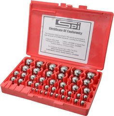 SPI - 1 to 25mm Diameter, Chrome Steel, Gage Ball Set - 0.0001 Inch Tolerance, Grade 24 Accuracy, 25 Pairs - Americas Industrial Supply