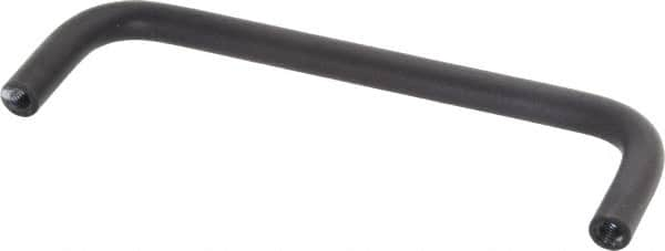 Electro Hardware - 10-32 Internal Thread, 5/16" Handle Diam, Black Anodized Aluminum Drawer Pull - 4-9/16" Center to Center - Americas Industrial Supply