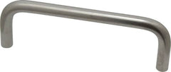 Electro Hardware - 10-32 Internal Thread, 5/16" Handle Diam, Passivated Stainless Steel Drawer Pull - 4" Center to Center - Americas Industrial Supply