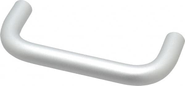 Electro Hardware - 10-32 Internal Thread, 1/2" Handle Diam, Clear Anodized Aluminum Drawer Pull - 4" Center to Center - Americas Industrial Supply