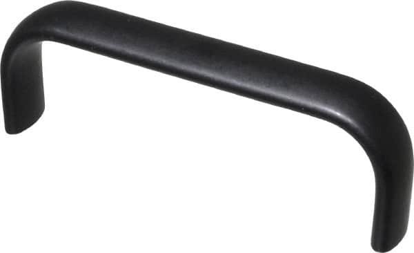 Electro Hardware - 4" Center to Center, Brush Black Anodized Aluminum Pull Handle - 1.5" High - Americas Industrial Supply