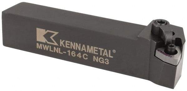 Kennametal - MWLN, Left Hand Cut, 5° Lead Angle, 1" Shank Height x 1" Shank Width, Negative Rake Indexable Turning Toolholder - 5" OAL, WN..43. Insert Compatibility, Series Kenloc - Americas Industrial Supply