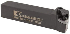 Kennametal - MWLN, Left Hand Cut, 5° Lead Angle, 1" Shank Height x 1" Shank Width, Negative Rake Indexable Turning Toolholder - 5" OAL, WN..43. Insert Compatibility, Series Kenloc - Americas Industrial Supply