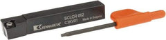 Kennametal - SCLC, Right Hand Cut, 5° Lead Angle, 3/8" Shank Height x 3/8" Shank Width, Neutral Rake Indexable Turning Toolholder - 2-1/2" OAL, CC..21.5. Insert Compatibility, Series Screw-On - Americas Industrial Supply
