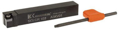 Kennametal - SCLC, Right Hand Cut, 5° Lead Angle, 5/8" Shank Height x 5/8" Shank Width, Neutral Rake Indexable Turning Toolholder - 4" OAL, CC..32.5. Insert Compatibility, Series Screw-On - Americas Industrial Supply