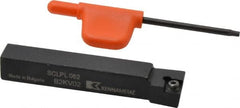 Kennametal - SCLP, Left Hand Cut, 5° Lead Angle, 3/8" Shank Height x 3/8" Shank Width, Positive Rake Indexable Turning Toolholder - 2-1/2" OAL, CP..21.5. Insert Compatibility, Series Screw-On - Americas Industrial Supply