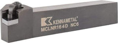 Kennametal - MCLN, Right Hand Cut, 5° Lead Angle, 1" Shank Height x 1" Shank Width, Negative Rake Indexable Turning Toolholder - 6" OAL, CN..43. Insert Compatibility, Series Kenloc - Americas Industrial Supply